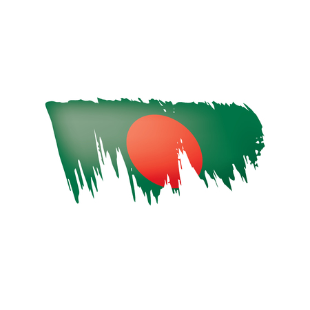 Bangladesh flag, vector illustration on a white background,のイラスト素材