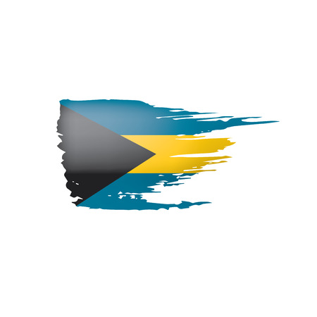 Bahamas flag, vector illustration on a white background.のイラスト素材