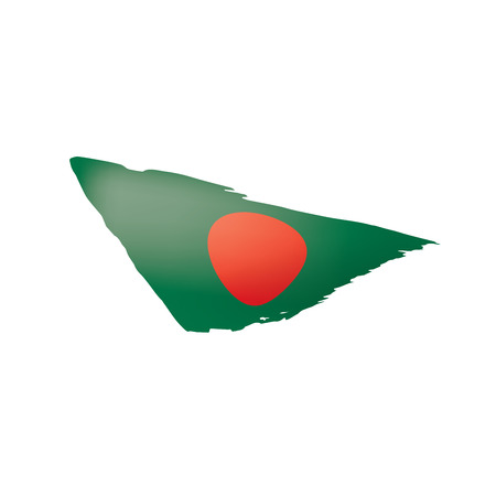 Bangladesh flag, vector illustration on a white backgroundの写真素材