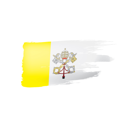 Vatican flag, vector illustration on a white background.のイラスト素材