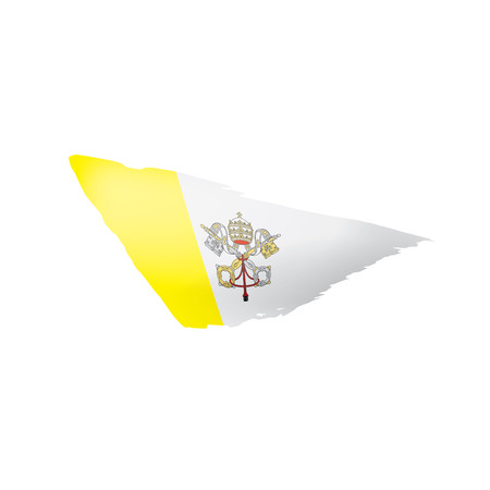 Vatican flag, vector illustration on a white background.のイラスト素材