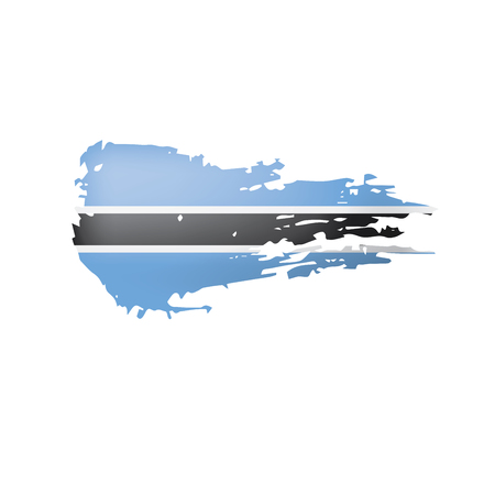 Botswana flag, vector illustration on a white background.のイラスト素材