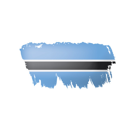 Botswana flag, vector illustration on a white background.のイラスト素材