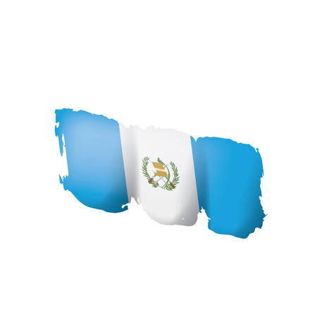 Guatemala flag, vector illustration on a white backgroundのイラスト素材