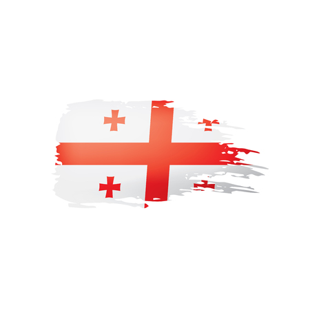 Georgia flag, vector illustration on a white background.のイラスト素材