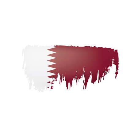 Qatar flag, vector illustration on a white backgroundのイラスト素材