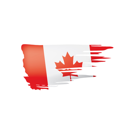 Canada flag, vector illustration on a white background.のイラスト素材