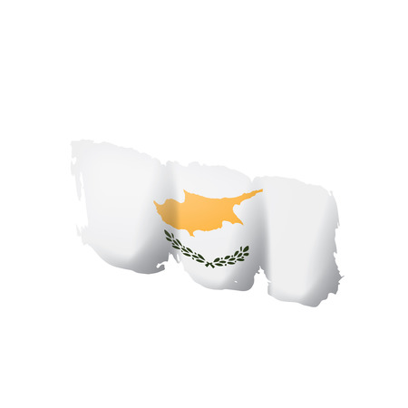 Cyprus flag, vector illustration on a white backgroundのイラスト素材
