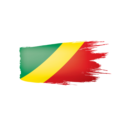 Congo flag, vector illustration on a white background.のイラスト素材