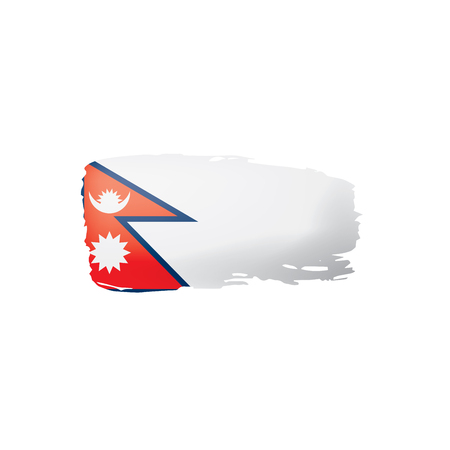 Nepal flag, vector illustration on a white background.のイラスト素材