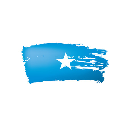 Somalia flag, vector illustration on a white backgroundのイラスト素材