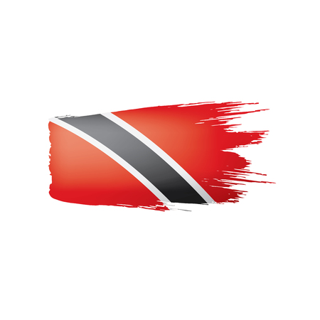 trinidad and tobago flag, vector illustration on a white backgroundのイラスト素材