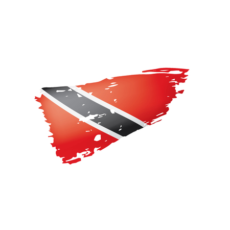 trinidad and tobago flag, vector illustration on a white backgroundのイラスト素材