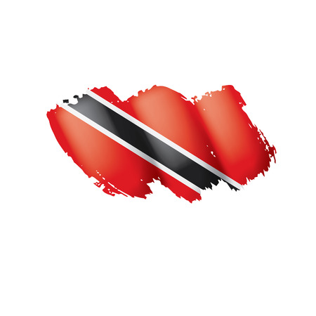 trinidad and tobago flag, vector illustration on a white backgroundのイラスト素材
