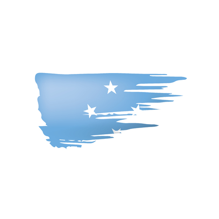 Federated States Micronesia flag, vector illustration on a white backgroundのイラスト素材