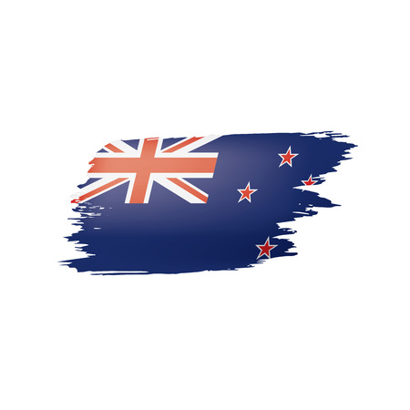 New Zealand flag, vector illustration on a white backgroundのイラスト素材