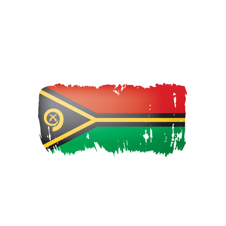 Vanuatu flag, vector illustration on a white background.のイラスト素材