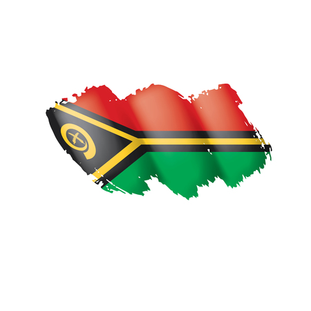 Vanuatu flag, vector illustration on a white backgroundのイラスト素材