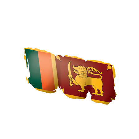 Sri Lanka flag, vector illustration on a white background.のイラスト素材