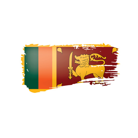Sri Lanka flag, vector illustration on a white background.のイラスト素材
