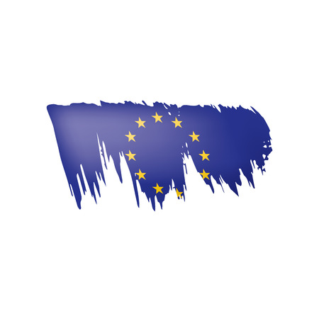 European union flag, vector illustration on a white backgroundのイラスト素材