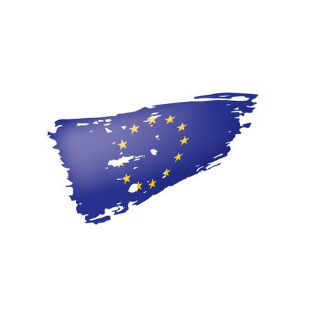 European union flag, vector illustration on a white backgroundのイラスト素材