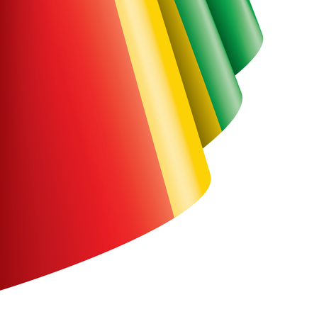 guinea flag, vector illustration on a white background.のイラスト素材