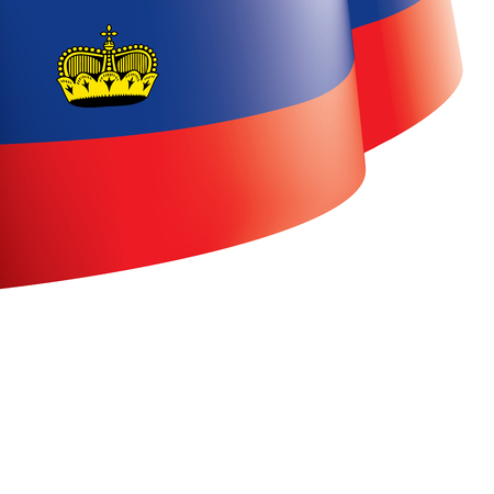 liechtenstein flag, vector illustration on a white backgroundのイラスト素材