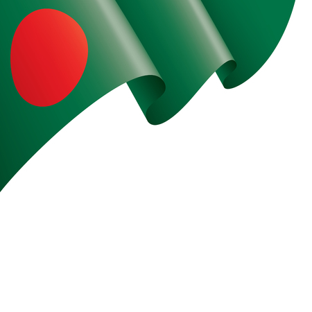 Bangladesh flag, vector illustration on a white backgroundの写真素材