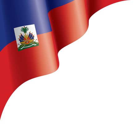 Haiti national flag, vector illustration on a white backgroundのイラスト素材