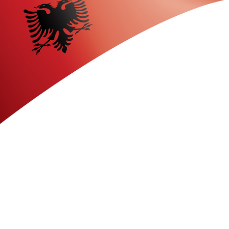 Albania flag, vector illustration on a white backgroundのイラスト素材