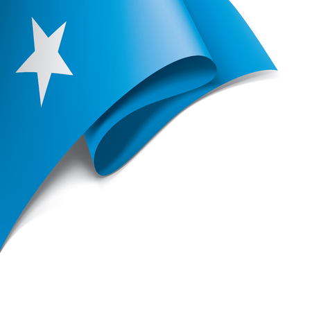 Somalia flag, vector illustration on a white backgroundの写真素材