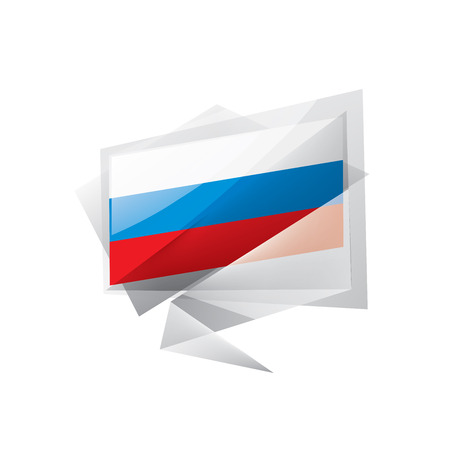 Russia flag, vector illustration on a white background.のイラスト素材