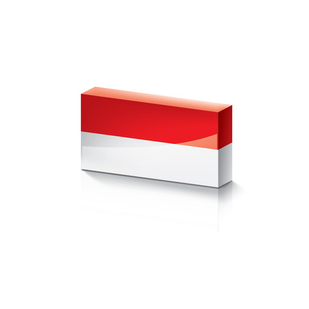 Indonesia flag, vector illustration on a white background.のイラスト素材