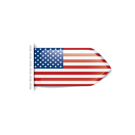 USA flag, vector illustration on a white backgroundのイラスト素材