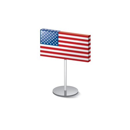 USA flag, vector illustration on a white backgroundのイラスト素材