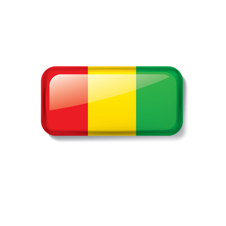 guinea flag, vector illustration on a white backgroundの写真素材