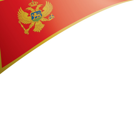 montenegro flag, vector illustration on a white backgroundのイラスト素材