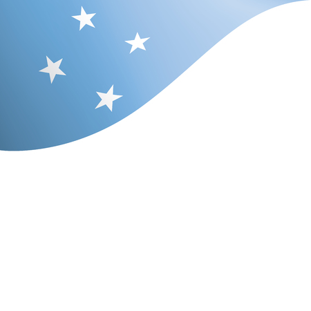 Federated States Micronesia national flag, vector illustration on a white backgroundのイラスト素材