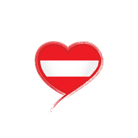 Austria flag, vector illustration on a white background.のイラスト素材