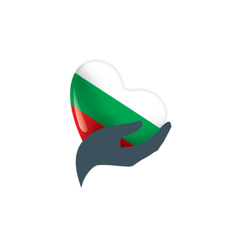 Bulgaria flag, vector illustration on a white background.のイラスト素材