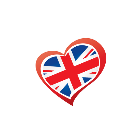 United Kingdom flag, vector illustration on a white background.のイラスト素材