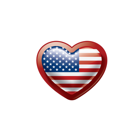 USA flag, vector illustration on a white background.のイラスト素材