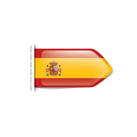 spain flag, vector illustration on a white backgroundのイラスト素材