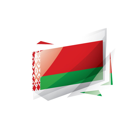 Belarus national flag, vector illustration on a white backgroundのイラスト素材