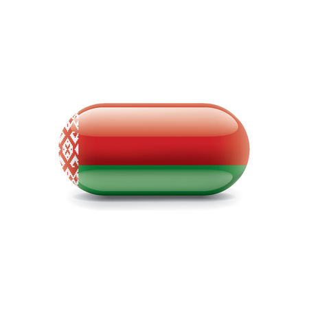 Belarus flag, vector illustration on a white backgroundのイラスト素材