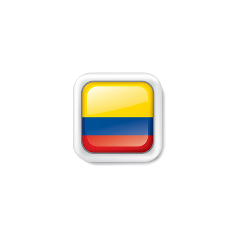 Colombia national flag, vector illustration on a white backgroundのイラスト素材