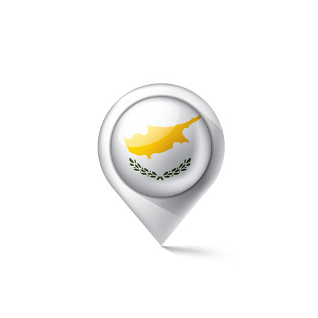 Cyprus national flag, vector illustration on a white backgroundのイラスト素材