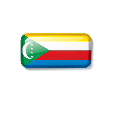 Comoros national flag, vector illustration on a white backgroundのイラスト素材