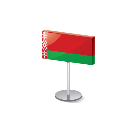 Belarus national flag, vector illustration on a white backgroundのイラスト素材